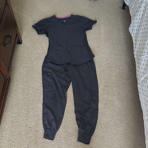 Dark Gray Scrub Set